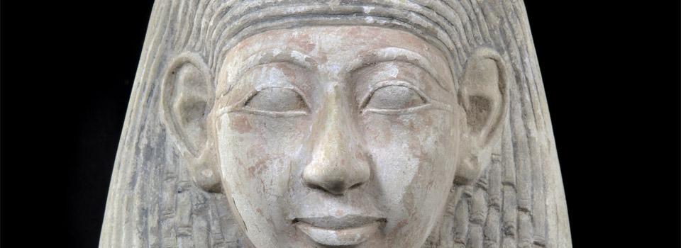 Egyptian, Head of Male, 304–30 BCE, (detail), Gift of Nancy J. Powell