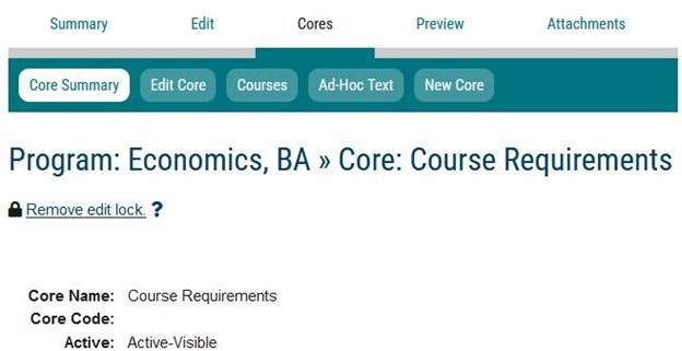 edit core