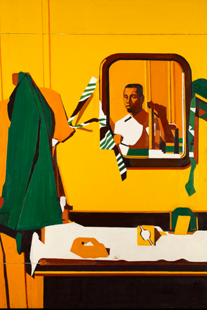 Richard Yarde (American, 1939–2011), The Mirror, ca. 1976, acrylic on canvas. Gift of Leonard Bocour (1976.4)