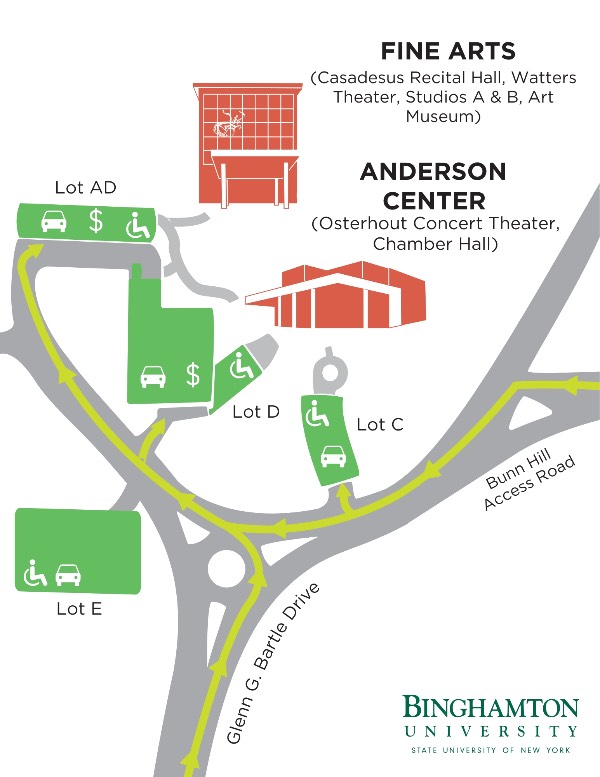 Image of Map to Binghamton University Art Museum
