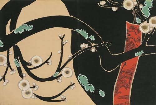 Polychrome woodblock print