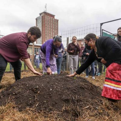Binghamton University, in partnership with the Onondaga Nation, has created its own Three Sisters Garden that will honor the Indigenous peoples who call this land their ancestral home. photo