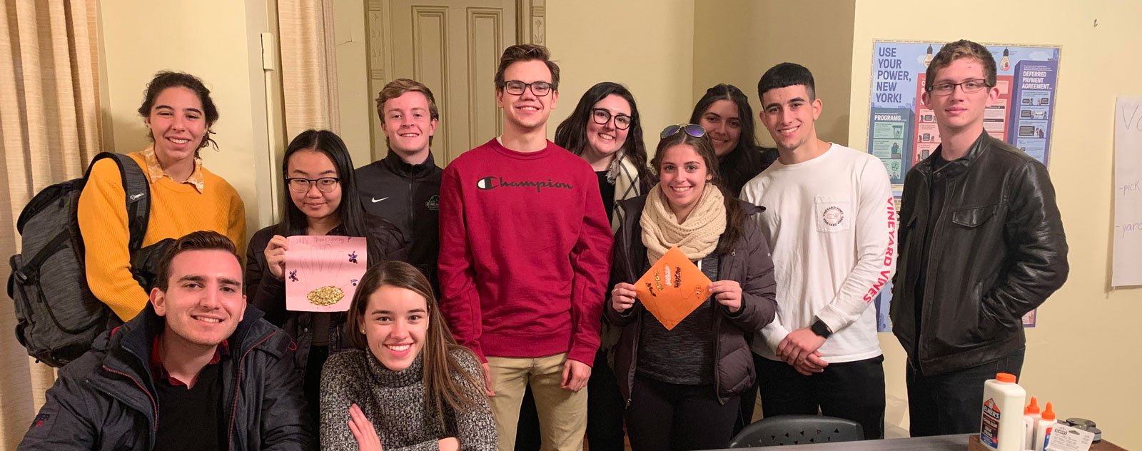 students pose for photo