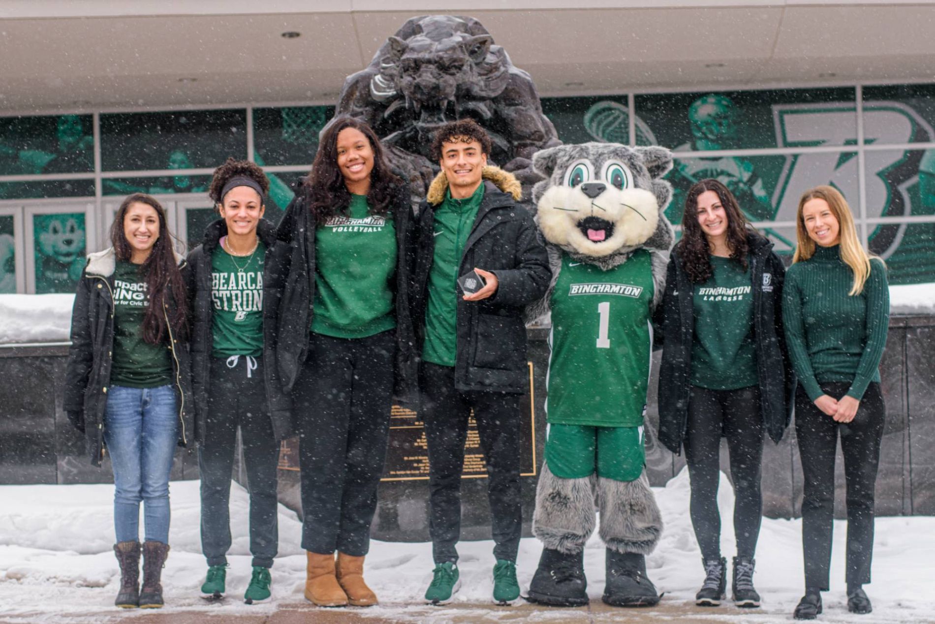 Binghamton University receives the 2020 Highest Voter Registration Rate Award in the America East Conference photo