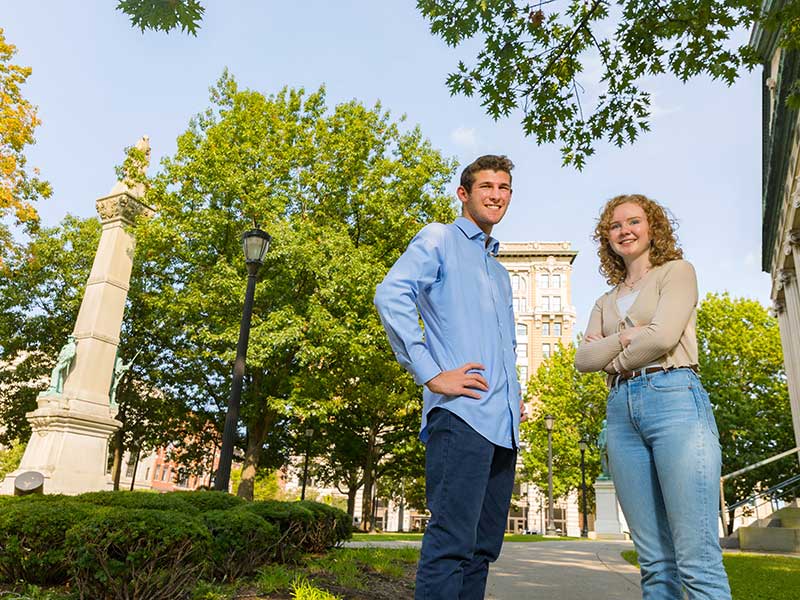Ethan Shulman and Allison Underhill are two of the students who have thrived in the Leaders in Engagement, Advocacy and Democracy (LEAD) program. photo