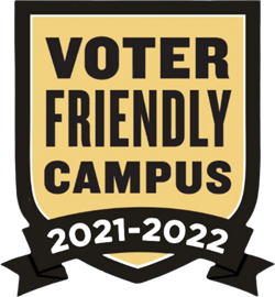 2021-22 Voter Friendly Campus badge