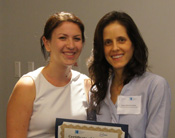 Tina Szpicek accepting award