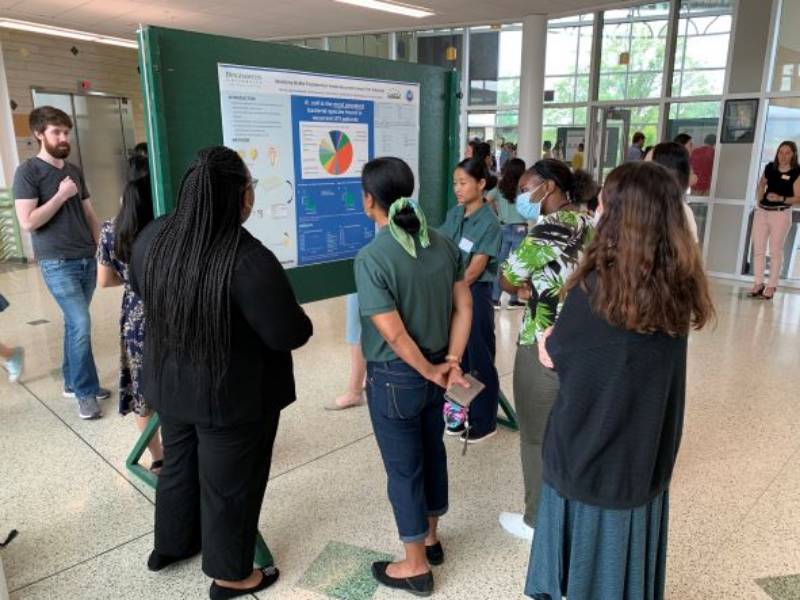 students at poster session