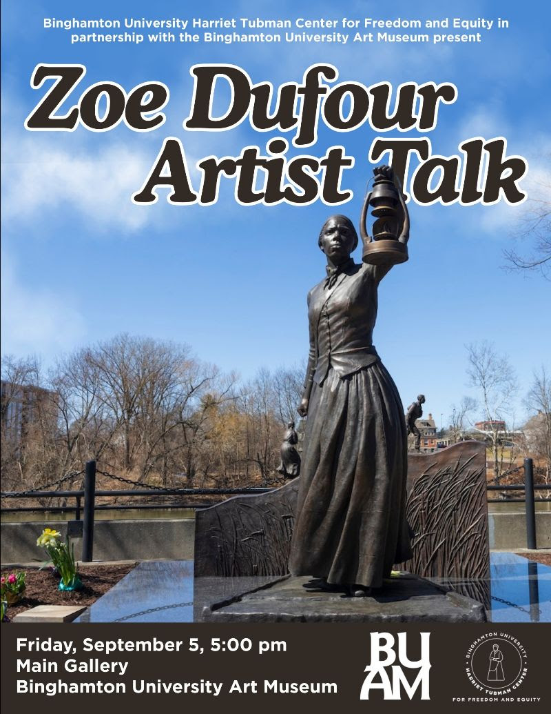 Zoe Dufour Artist Talk with the Binghamton University Art Museum Flyer