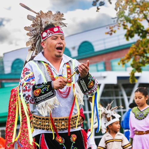A Native American dancer