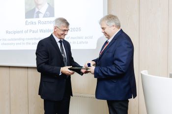 Eriks Rozners was awarded the Paul Walden Medal by Riga Technical University.