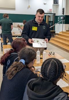 Photo of ChOP at Glenwood Elementary Cafetorium showing how exciting discovery can be