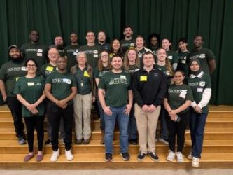 Photo of ChOP crew at Glenwood Elementary Cafetorium