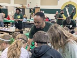 Photo of ChOP at Glenwood Elementary Cafetorium showing how exciting discovery can be