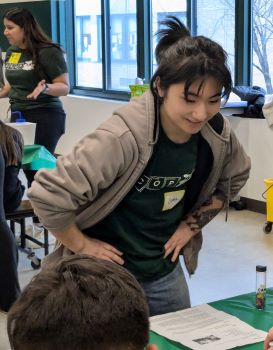Photo of ChOP at Glenwood Elementary Cafetorium showing how exciting discovery can be