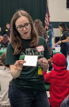 Photo of ChOP at Glenwood Elementary Cafetorium showing how exciting discovery can be