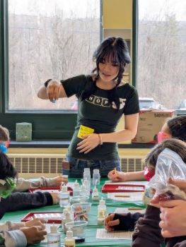 Photo of hands-on activities at Tioga Hills elementary