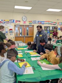 Photo of hands-on activities at Vestal Hills Elementary School