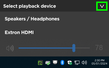 Image of windows 10 with arrow icon location highlighted