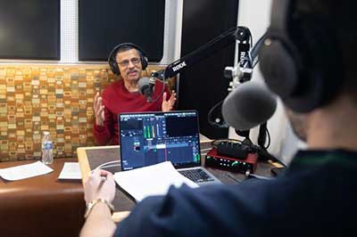 chat doing interview