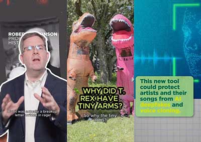 man next to dinosaurs,  next to heartbeat
