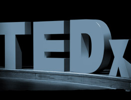 TEDx letters on stage