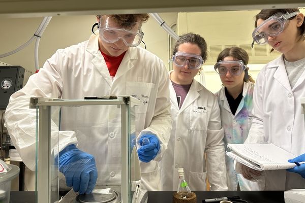 Clean Energy students performing a lab protocol