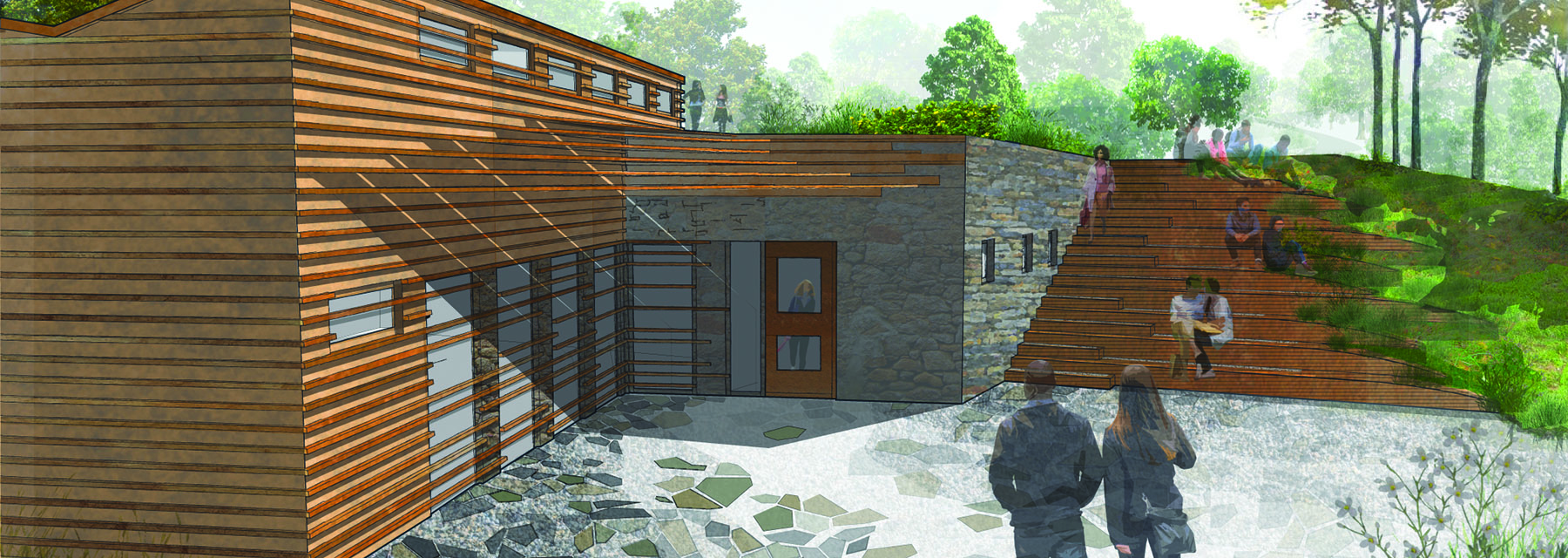 Illustration of the nuthatch hollow living building