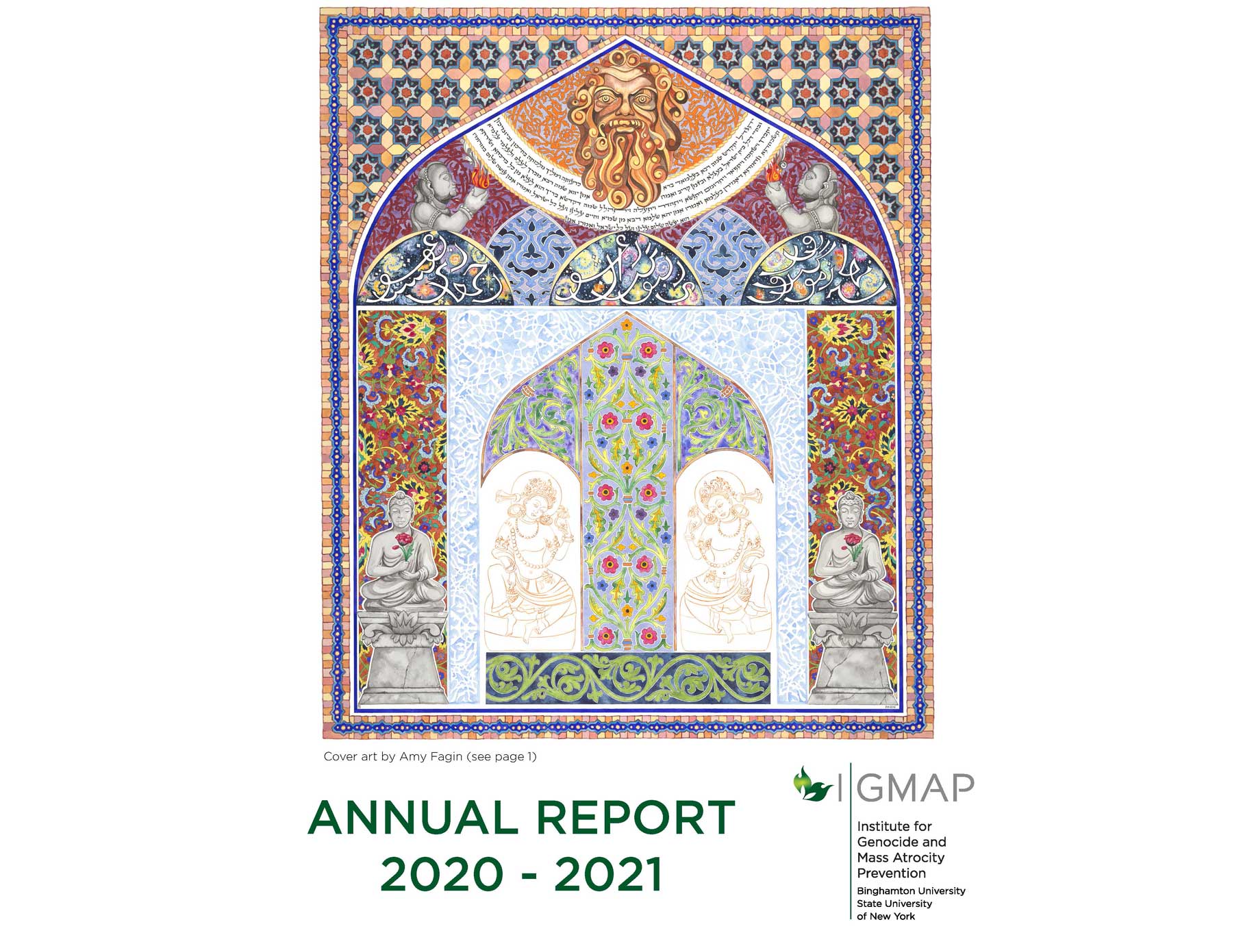 2020-2021 Annual Report cover design with artwork