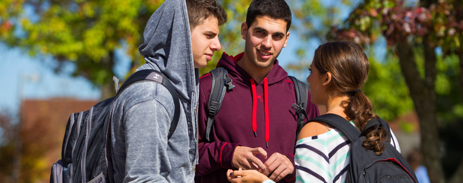 students quad talking