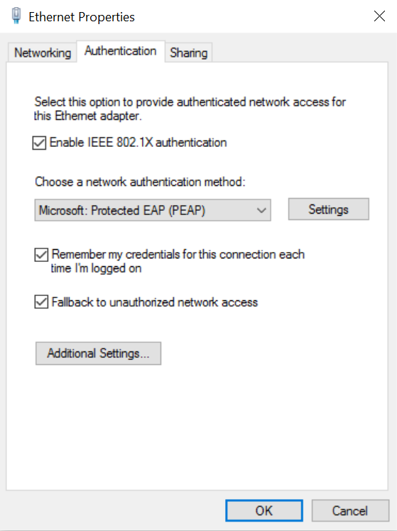 Ethernet Properties