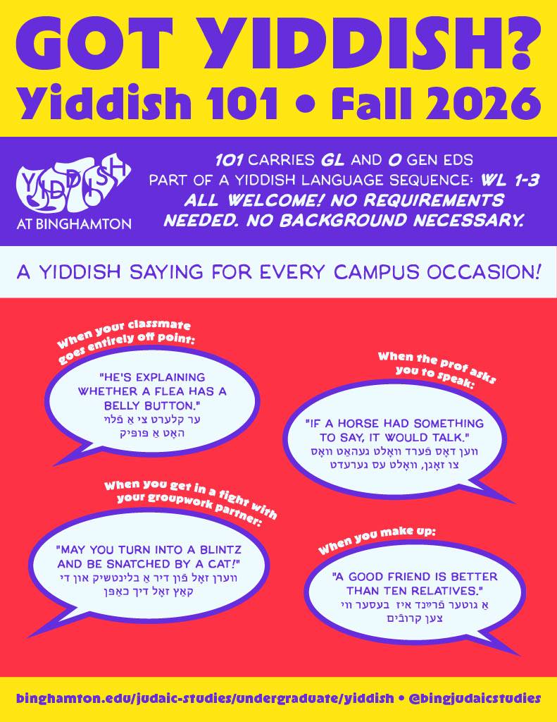 yiddish 101 class flyer