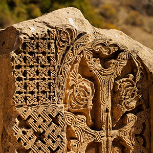 An armenian cross-stone sculpture