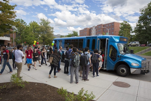 Students on a bus