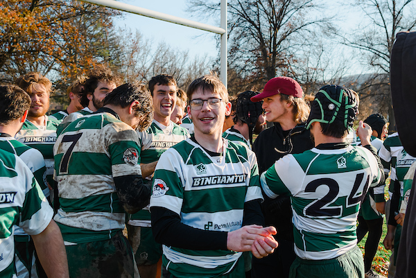 Members of our rugby team celebrate