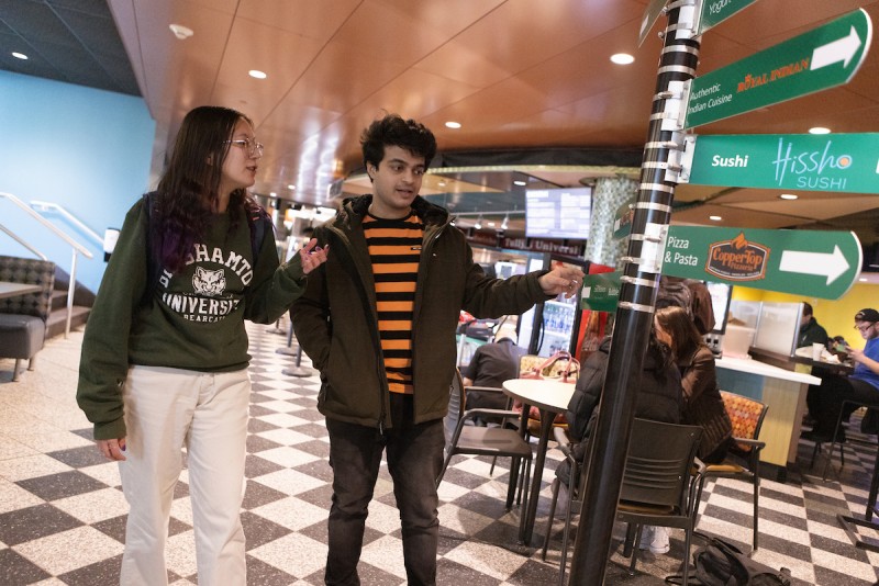 Students walking through MarketPlace