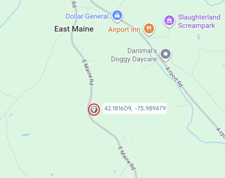 BSCWS: Map of the Binghamton Standard Comet Watching Site