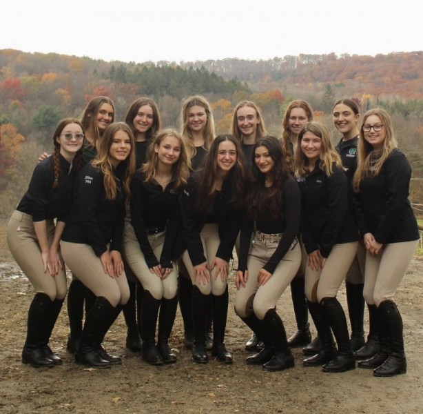 Members of our equestrian club pose for a photo