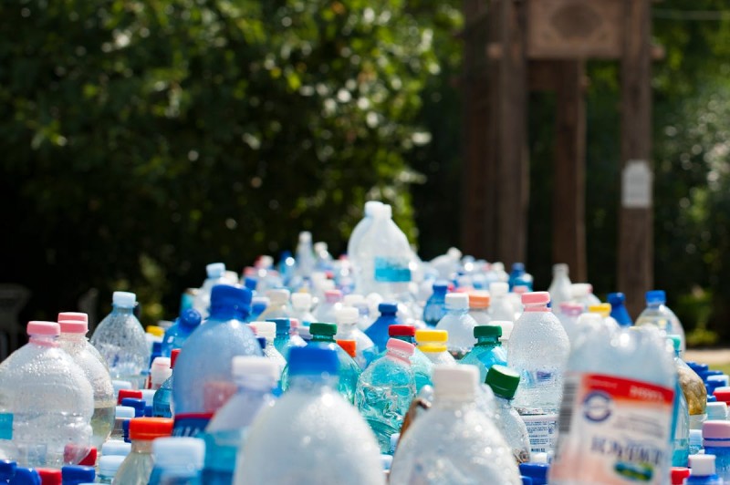 array of plastic bottles