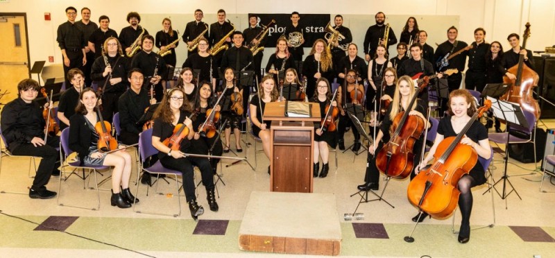 Members of Explorchestra pose for a photo