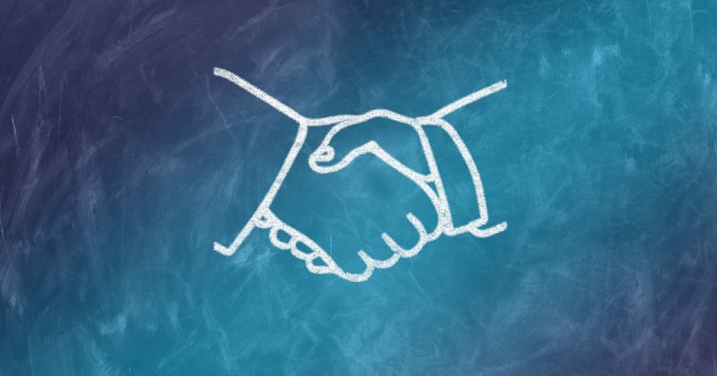 graphic of a handshake