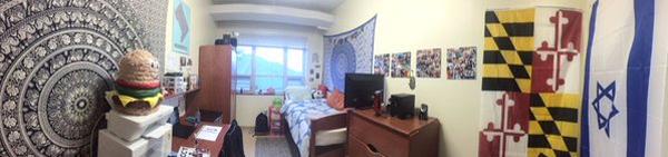 Dorm room on campus
