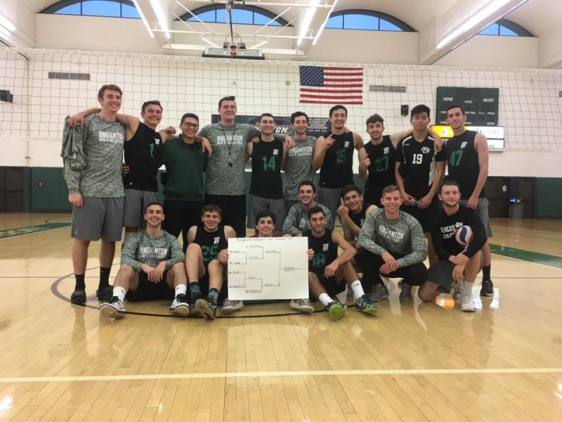 Members of our volleyball club team pose for a photo