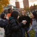 Friends share laughs at the 2022 Fall Festival