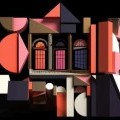 Abstract projection of a house.