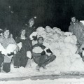 Students having fun in the snow