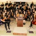Members of Explorchestra pose for a photo