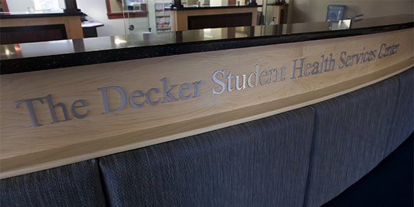 The Decker Student Health Services Center and the University Counseling Center focus on student health and well-being.