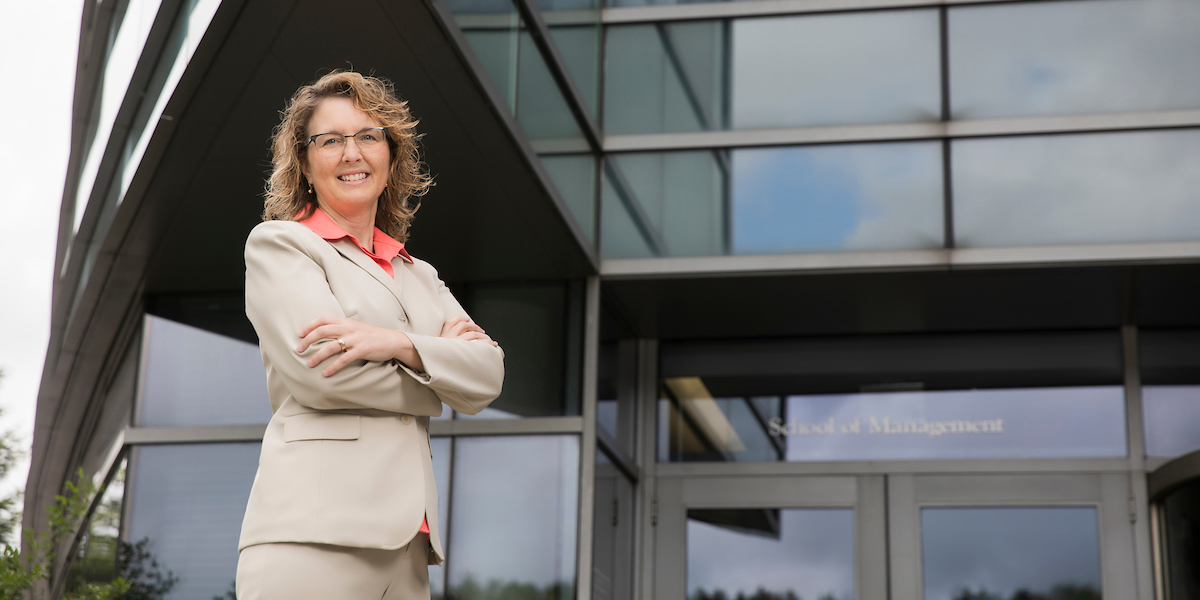 Shelley Dionne will begin her duties June 9, as the dean of the School of Management at Binghamton University.