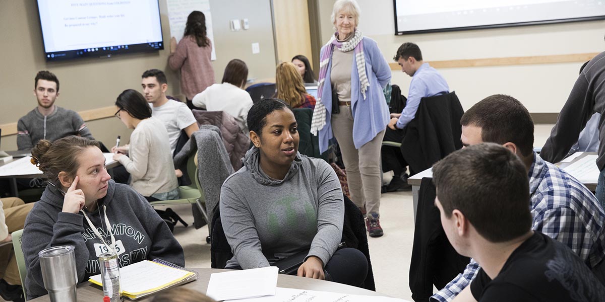 A College of Community and Public Affairs Department of Teaching, Learning and Educational Leadership class taught by Associate Professor Pamela Sandoval.